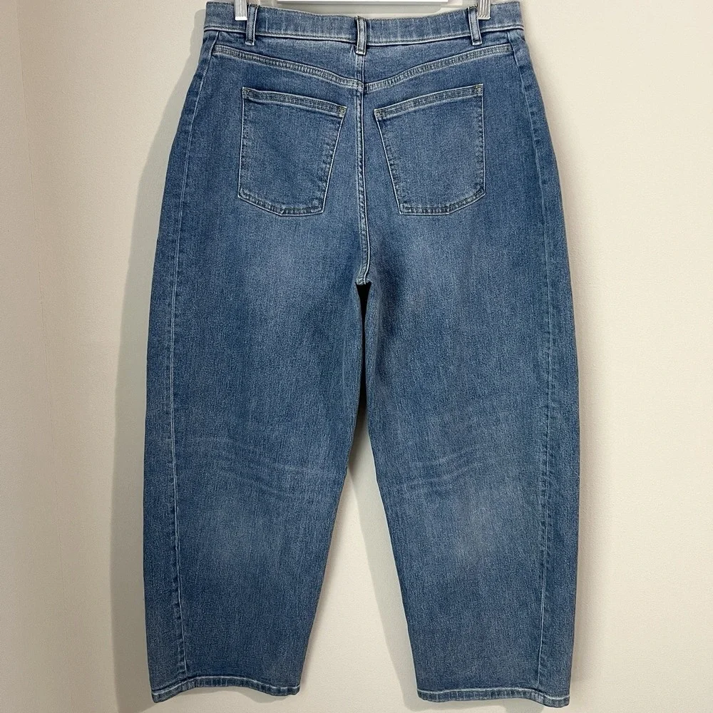 Spanx Spanxshape Authentic 360 Barrel Leg Jeans Women's XL R Medium Wash 21528R - Picture 6 of 11